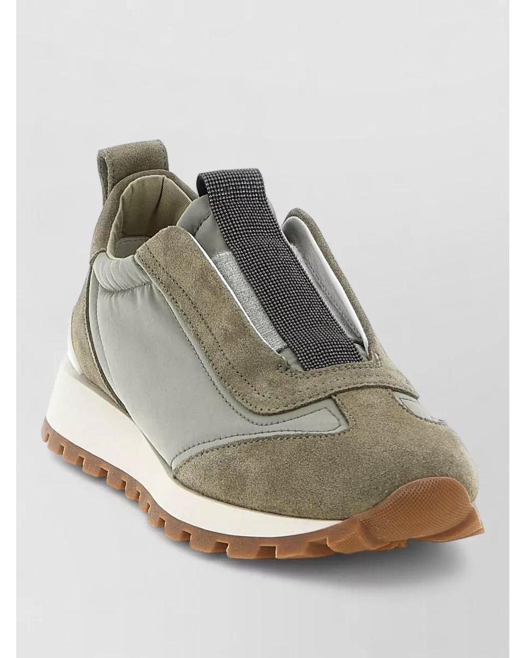 Brunello Cucinelli Green Polyester Athletic Sneakers
