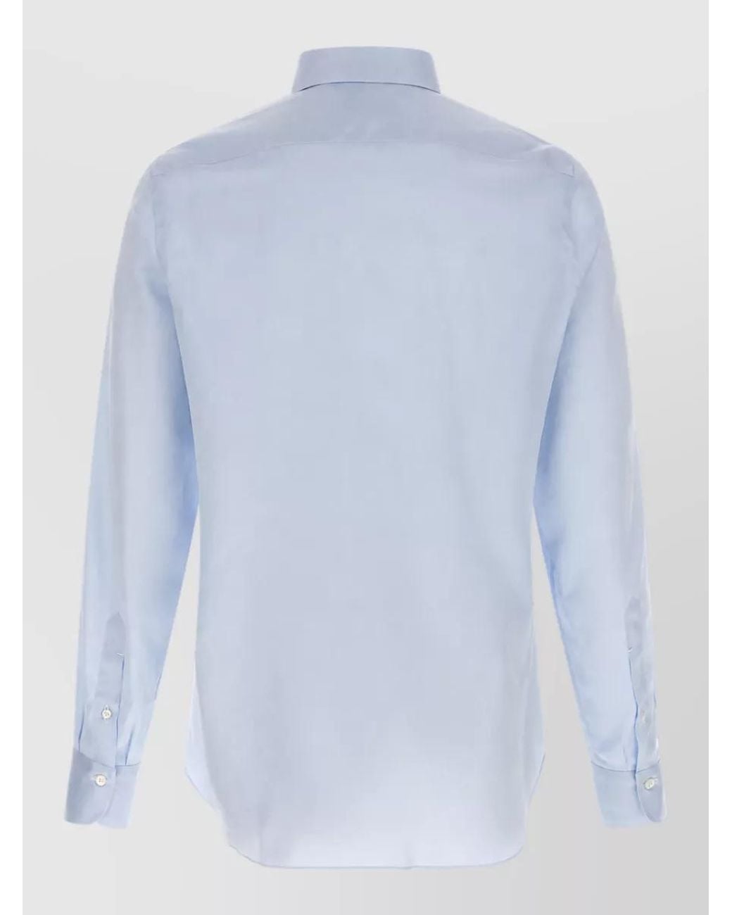 Finamore 1925 Blue Cotton Textured Shirt for men