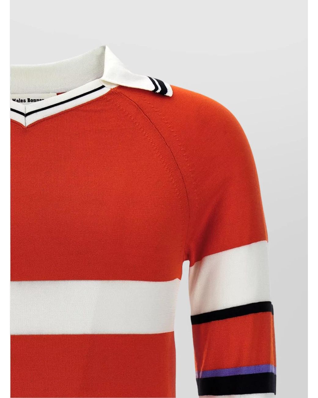 Wales Bonner Red "Serenity" Crew Neck Sweater for men