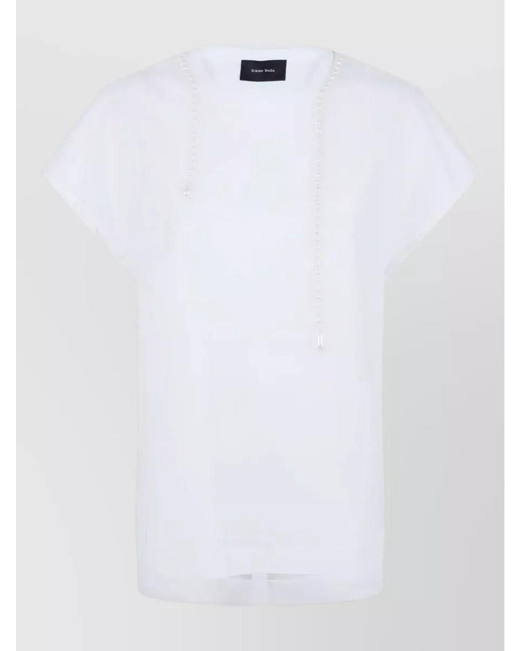 Simone Rocha White Embroidered Layered Blouse