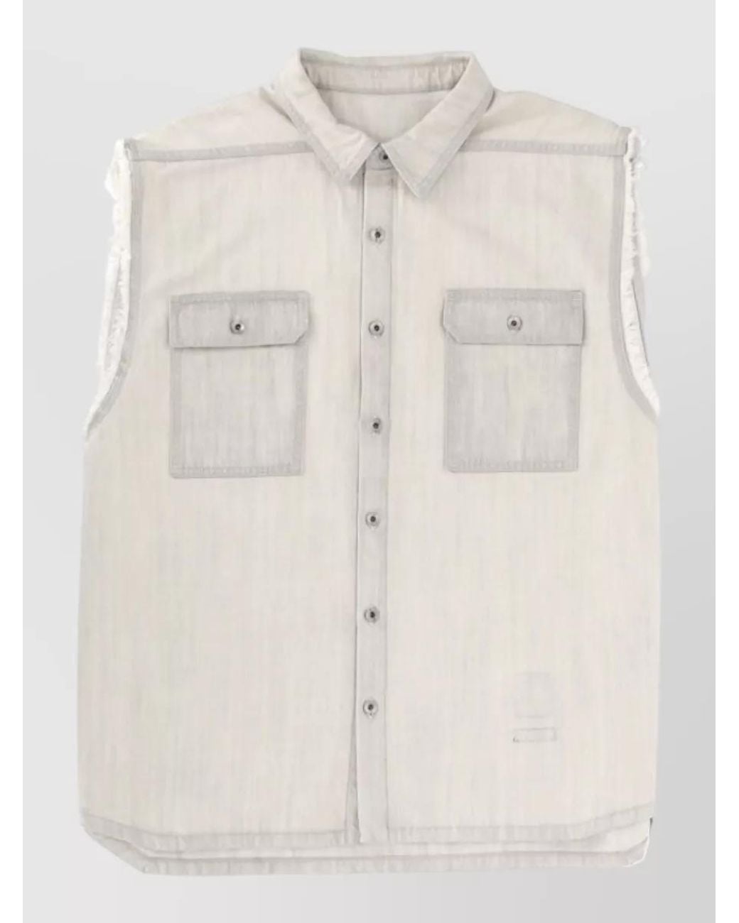 Rick Owens Natural Denim Vest for men