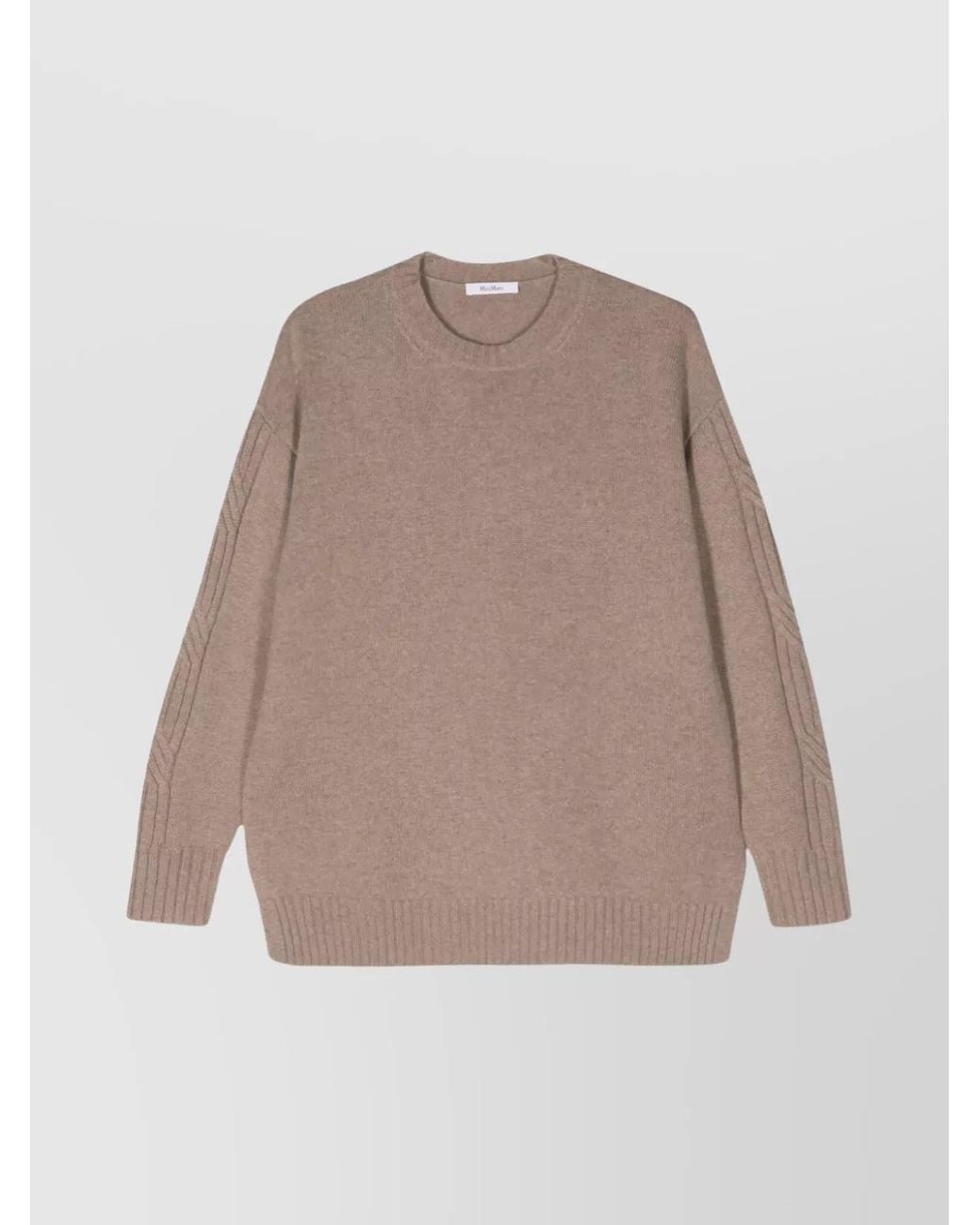 Max Mara Natural Cashmere Ribbed Crew-Neck Jumper