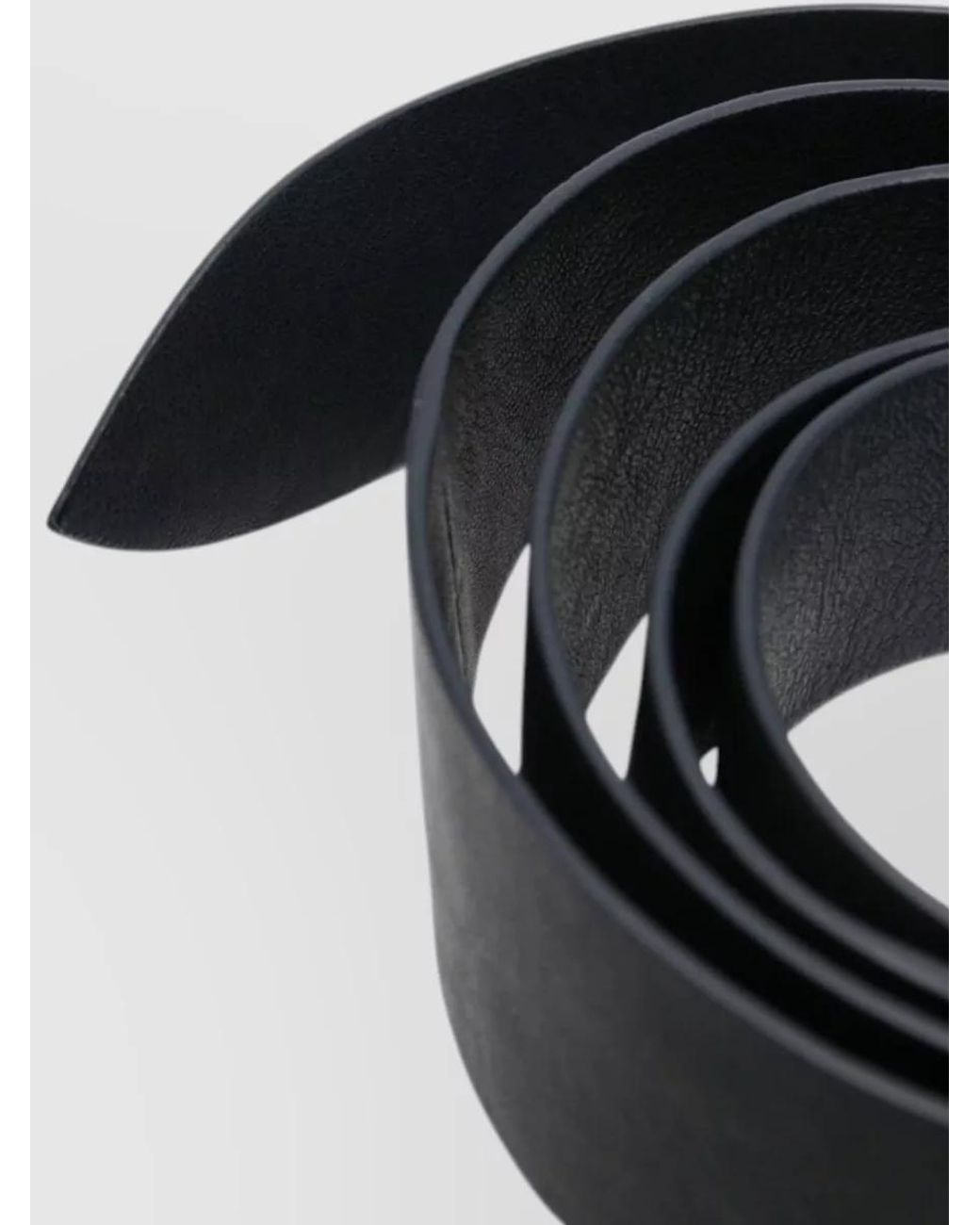 Cortana Black Grained Leather Belt