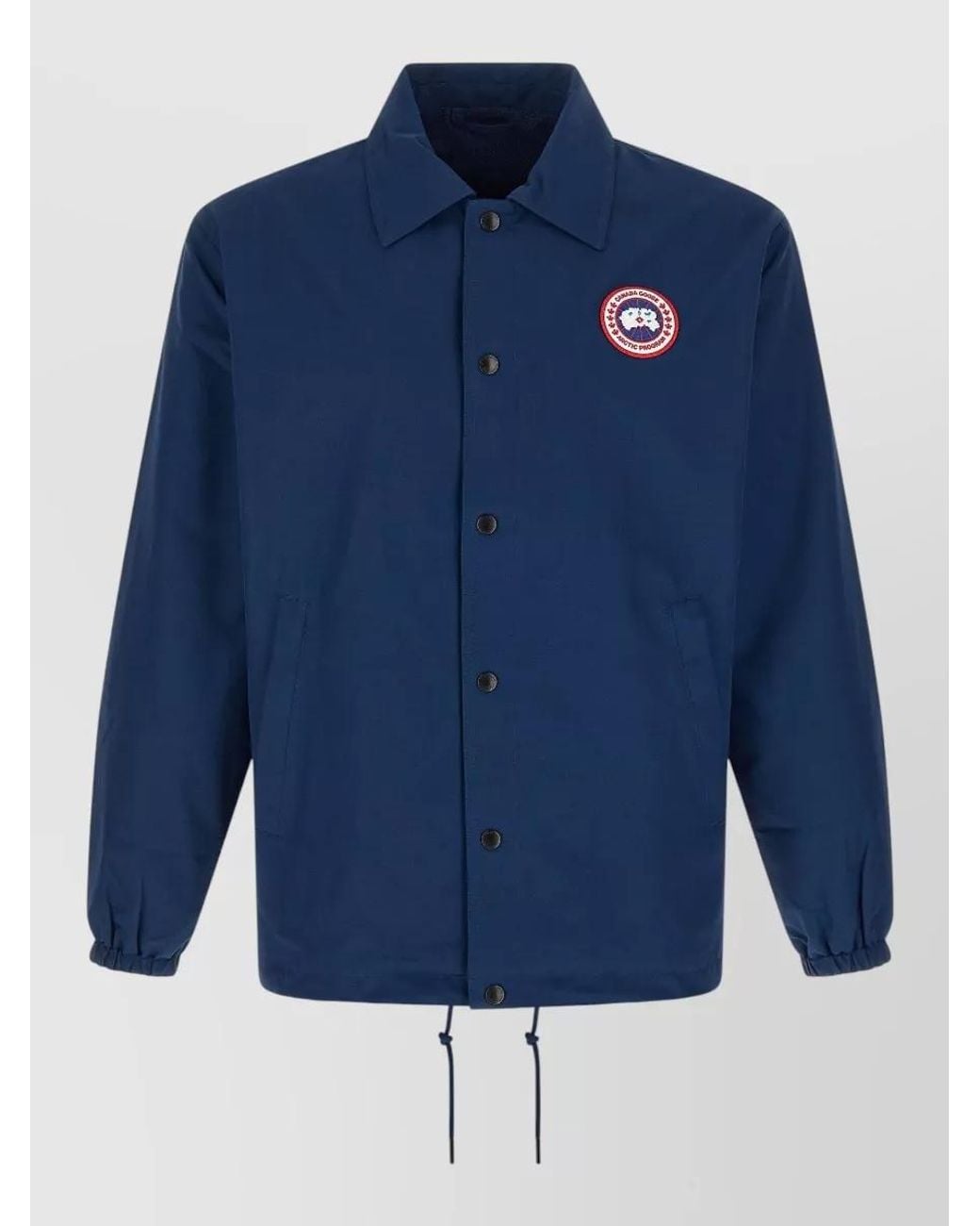 Canada Goose Blue Cotton Blend Relaxed-Fit Windbreaker Jacket for men