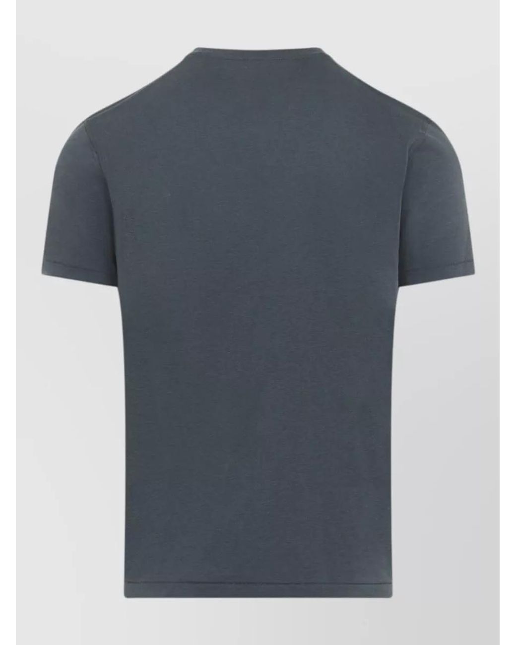 Tom Ford Blue Lyocell Cotton Jersey Crew Neck Short Sleeve T-Shirt for men