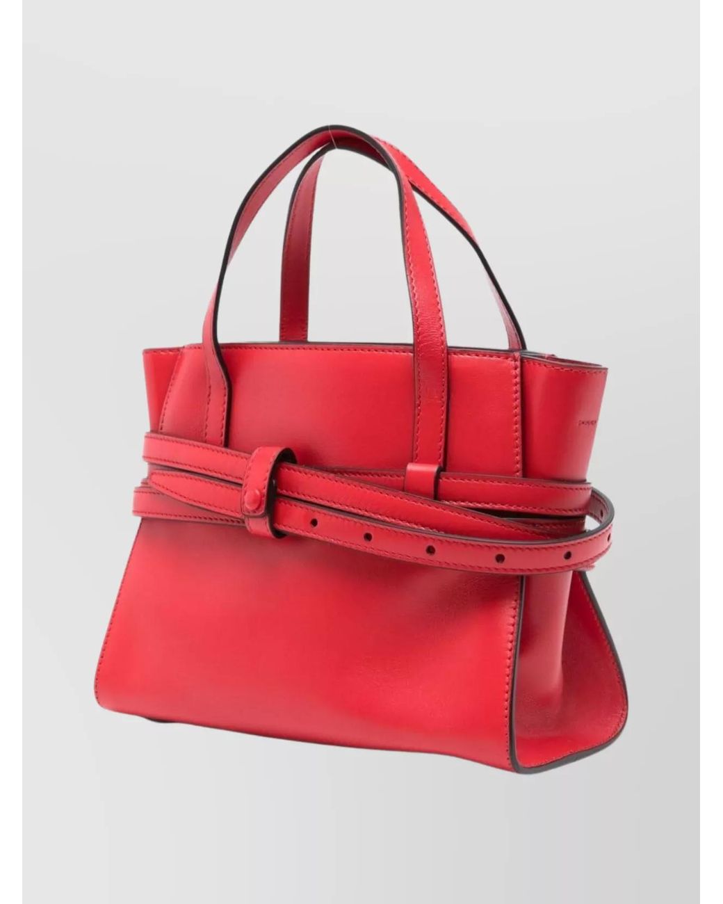 Moschino Red Leather Shoulder Bag