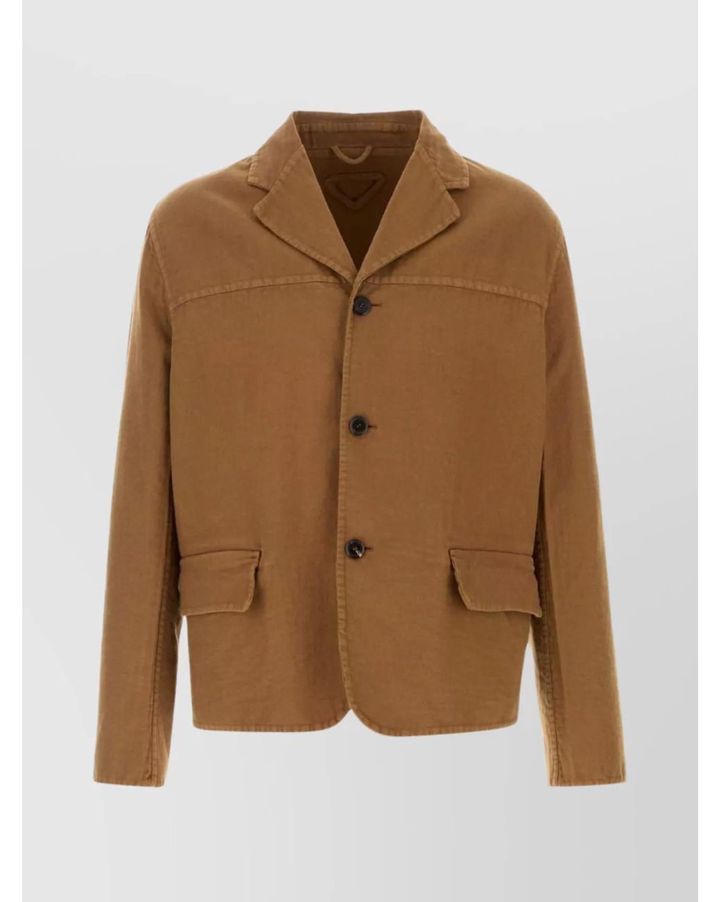 Prada Brown Cotton Blazer for men