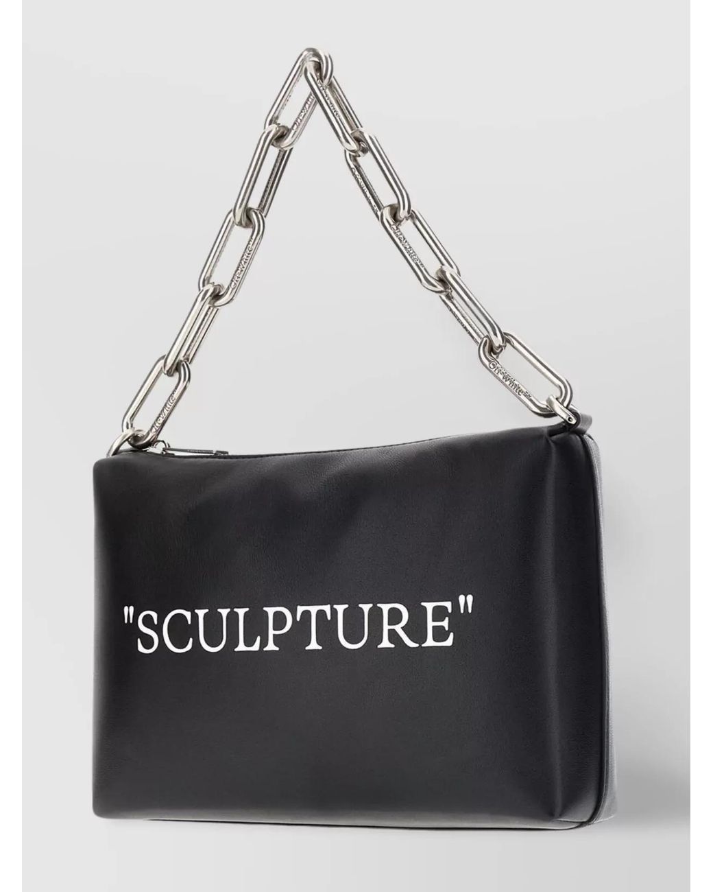 Off-White c/o Virgil Abloh Black Jackhammer Leather Shoulder Bag