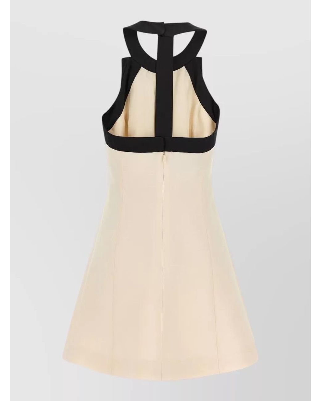 Valentino Garavani Natural Silk Wool Sleeveless Mini Dress