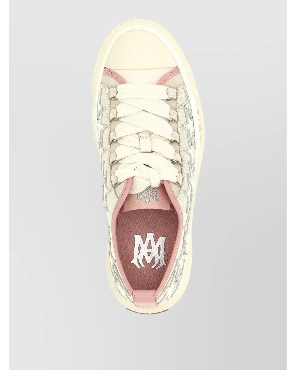 Amiri White Leather Metallic Stars Low-Top Sneakers