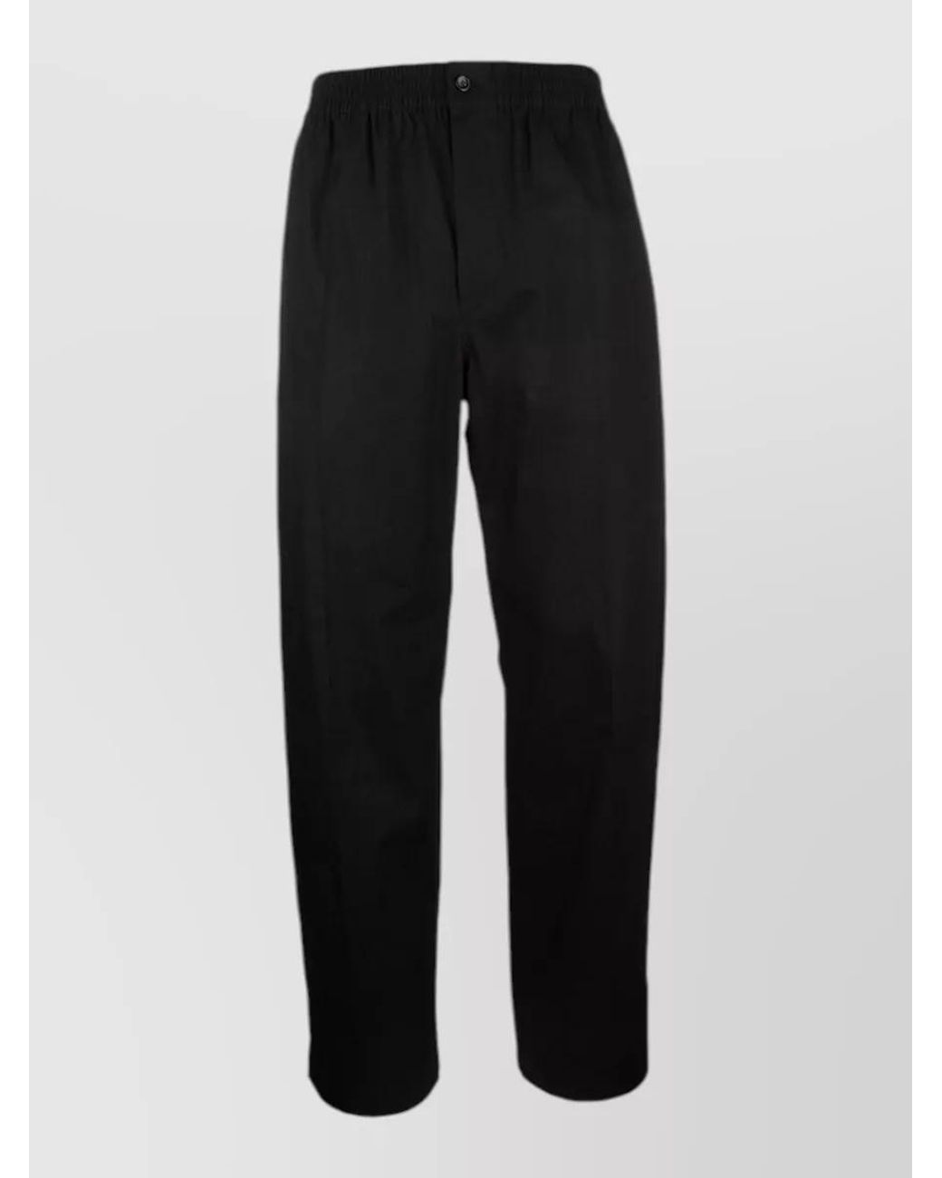 Céline Black Mid-Rise Straight-Leg Trousers for men