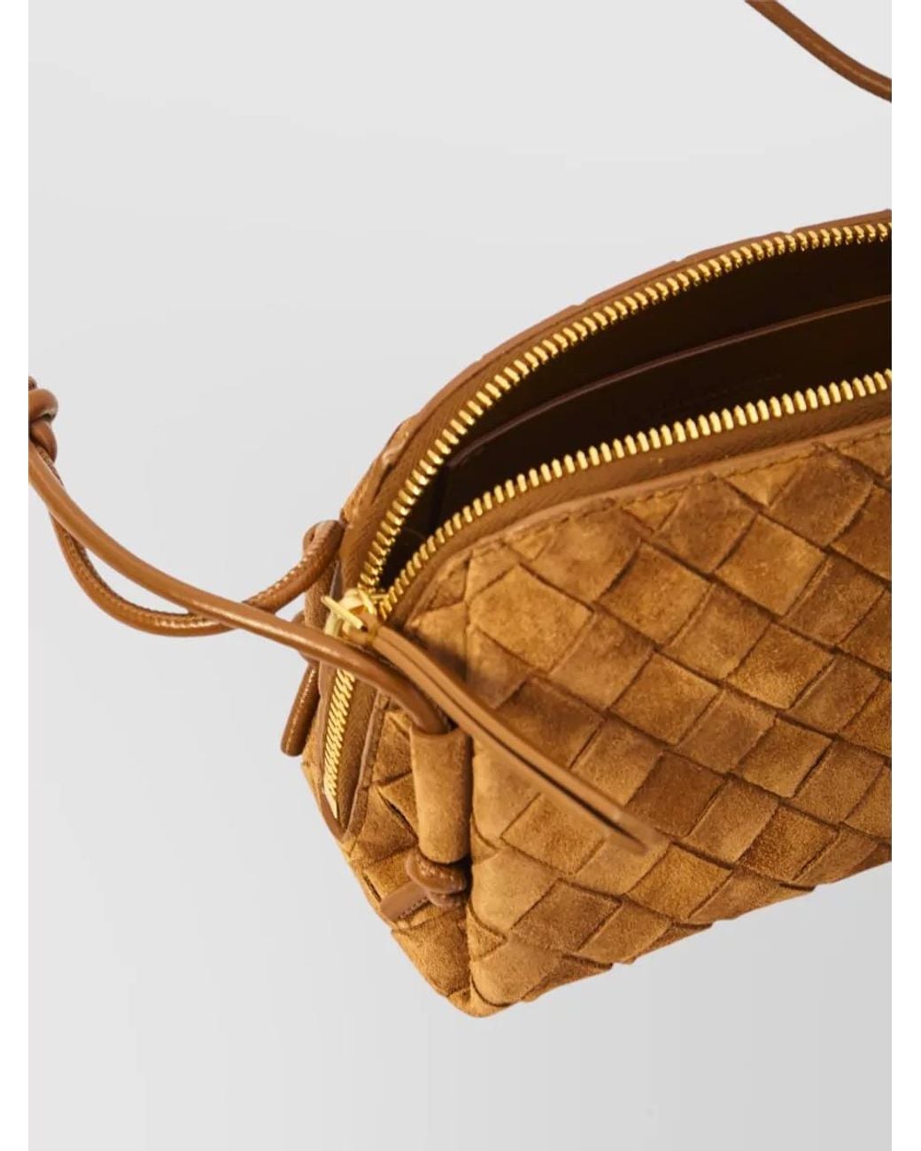 Bottega Veneta Brown Concert Pouch Suede Leather Mini Bag