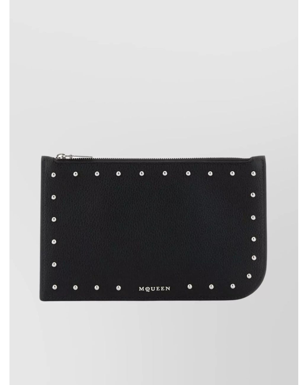 McQueen Black Leather Wallet for men