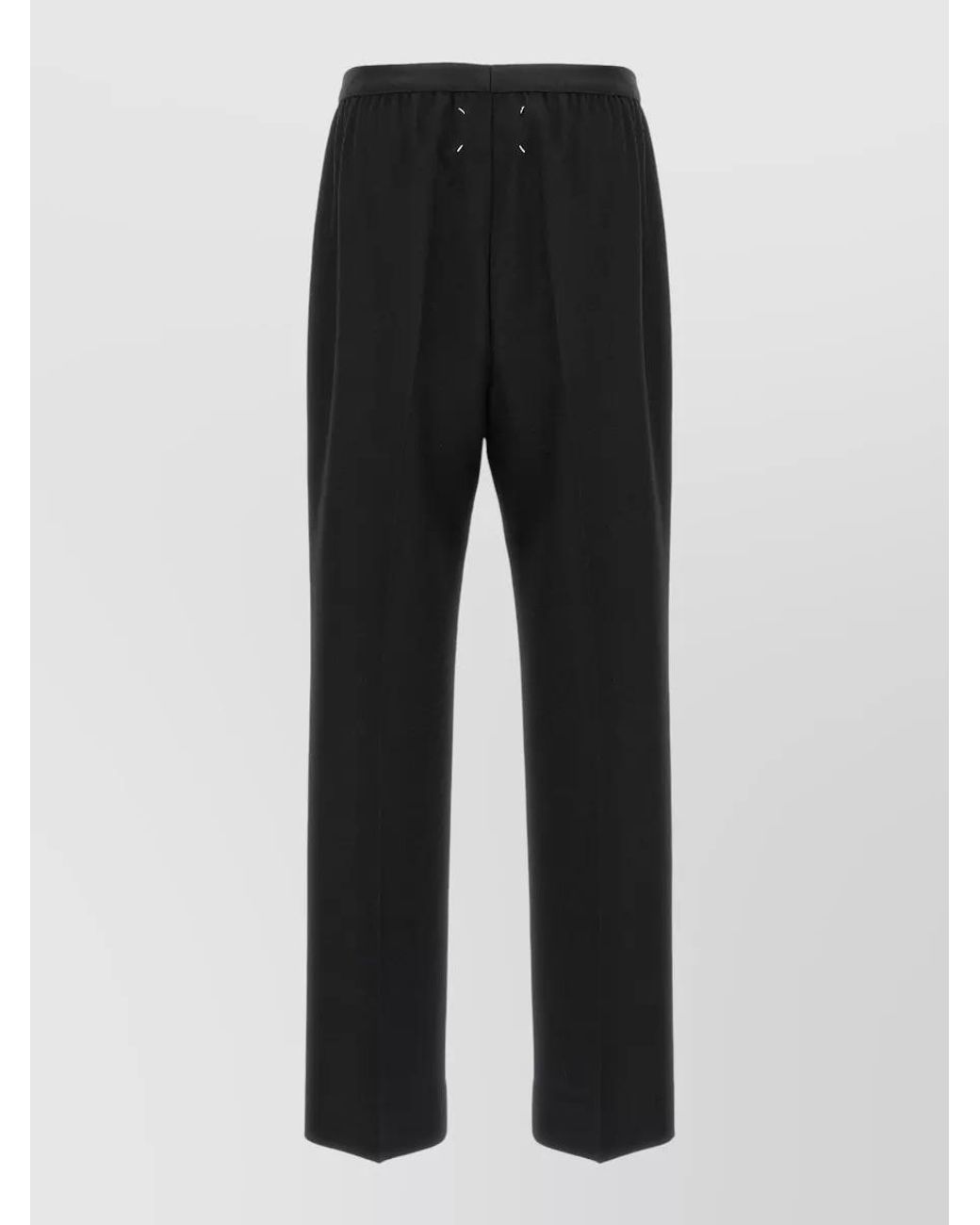 Maison Margiela Black Virgin Wool Straight-Leg Trousers