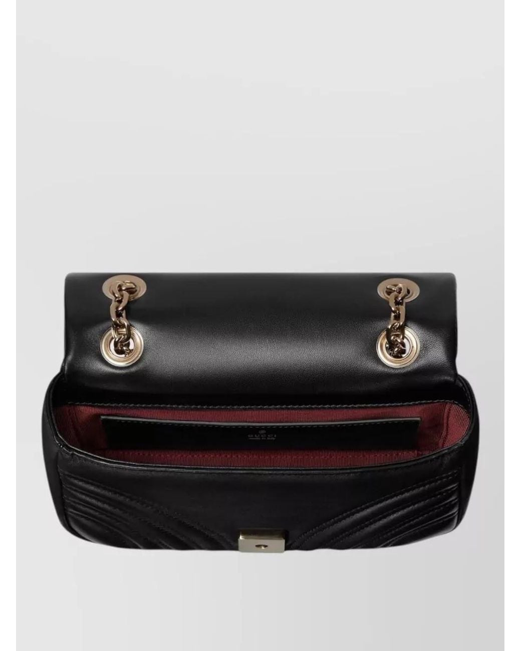 Gucci Black Gg Marmont Small Leather Shoulder Bag