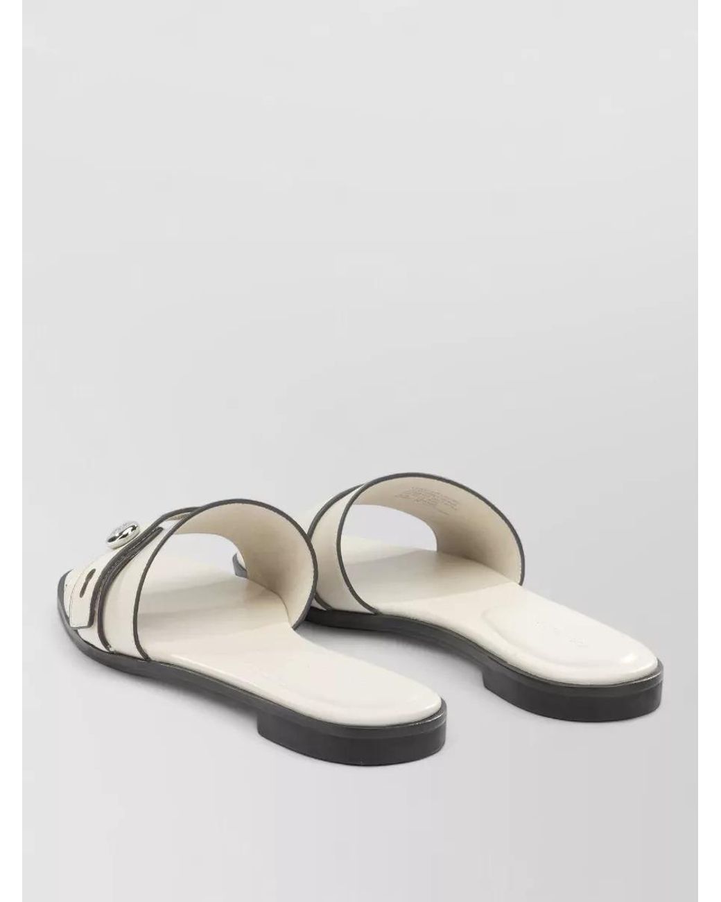 Tory Burch Natural Leather Romy Slides