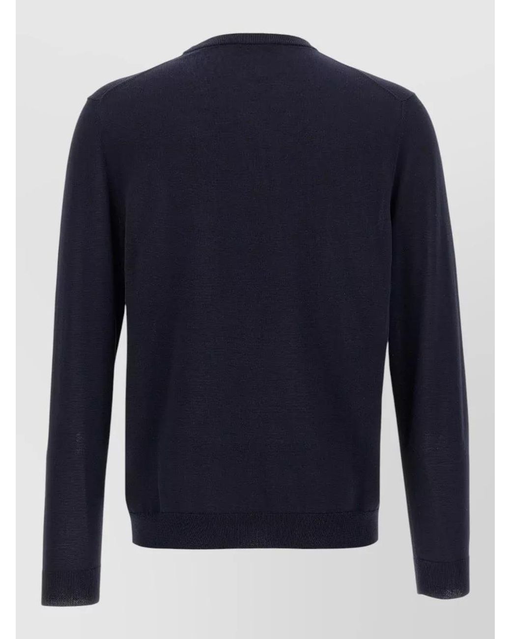 Zanone Blue Cotton Crew Neck Long Sleeve Jumper for men