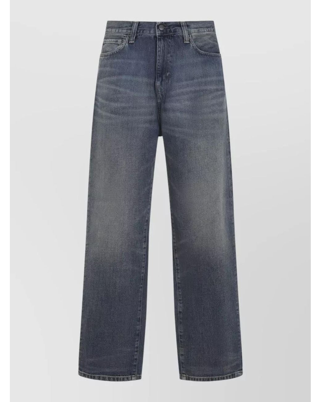 Carhartt Blue Denim Mid-Rise Tapered Jeans for men