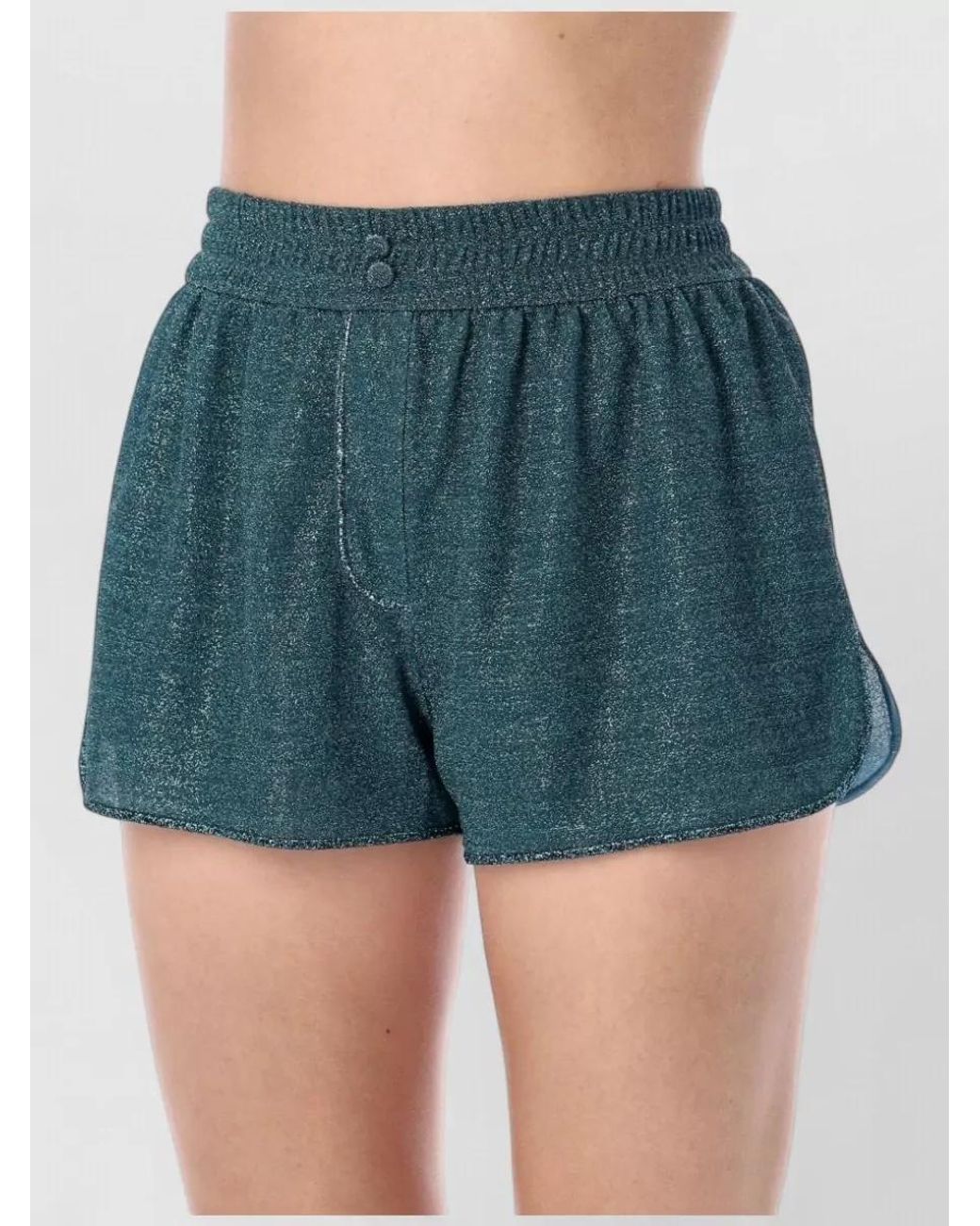 Oseree Blue Metallic Short Shorts