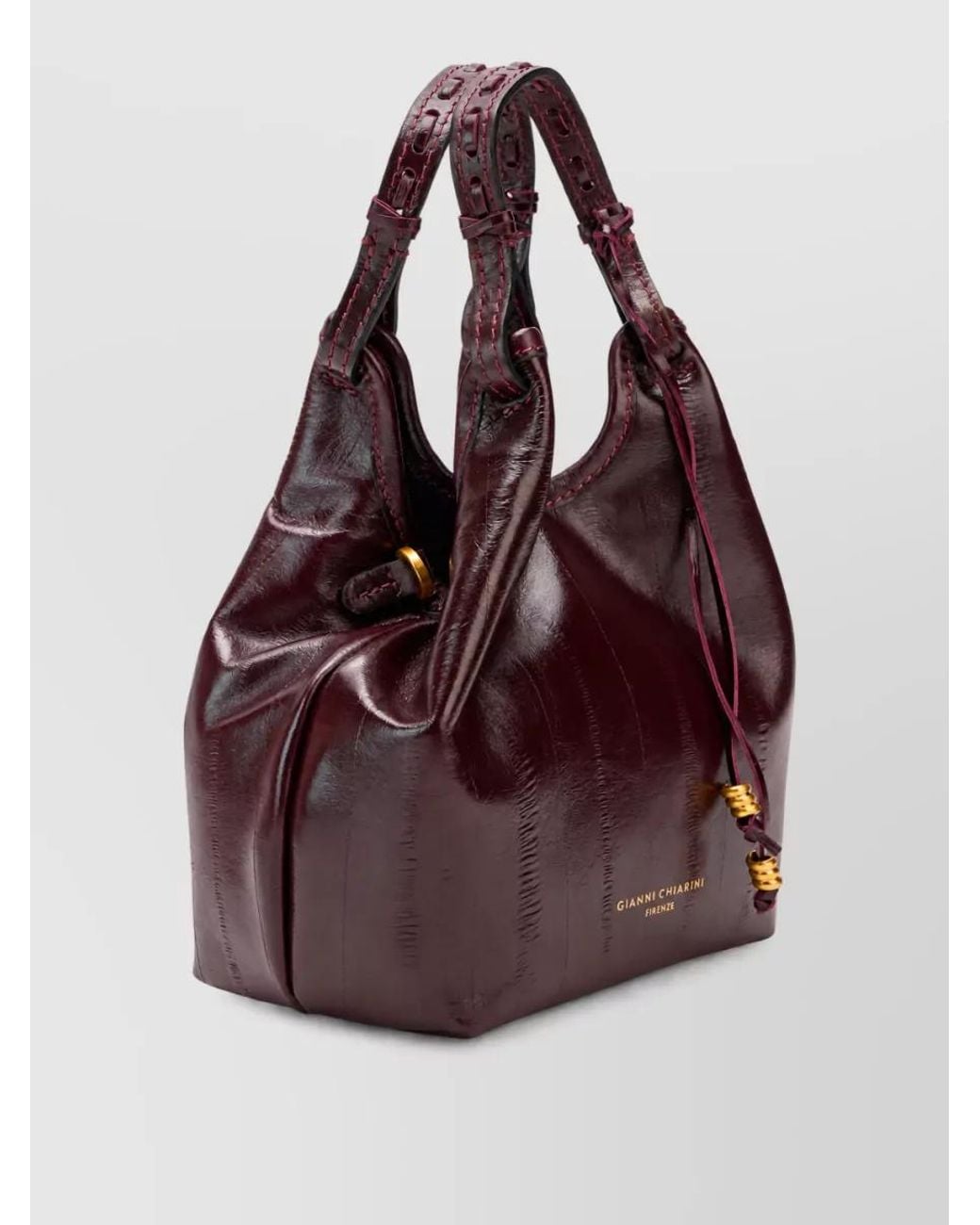 Gianni Chiarini Purple Leather Shoulder Bag