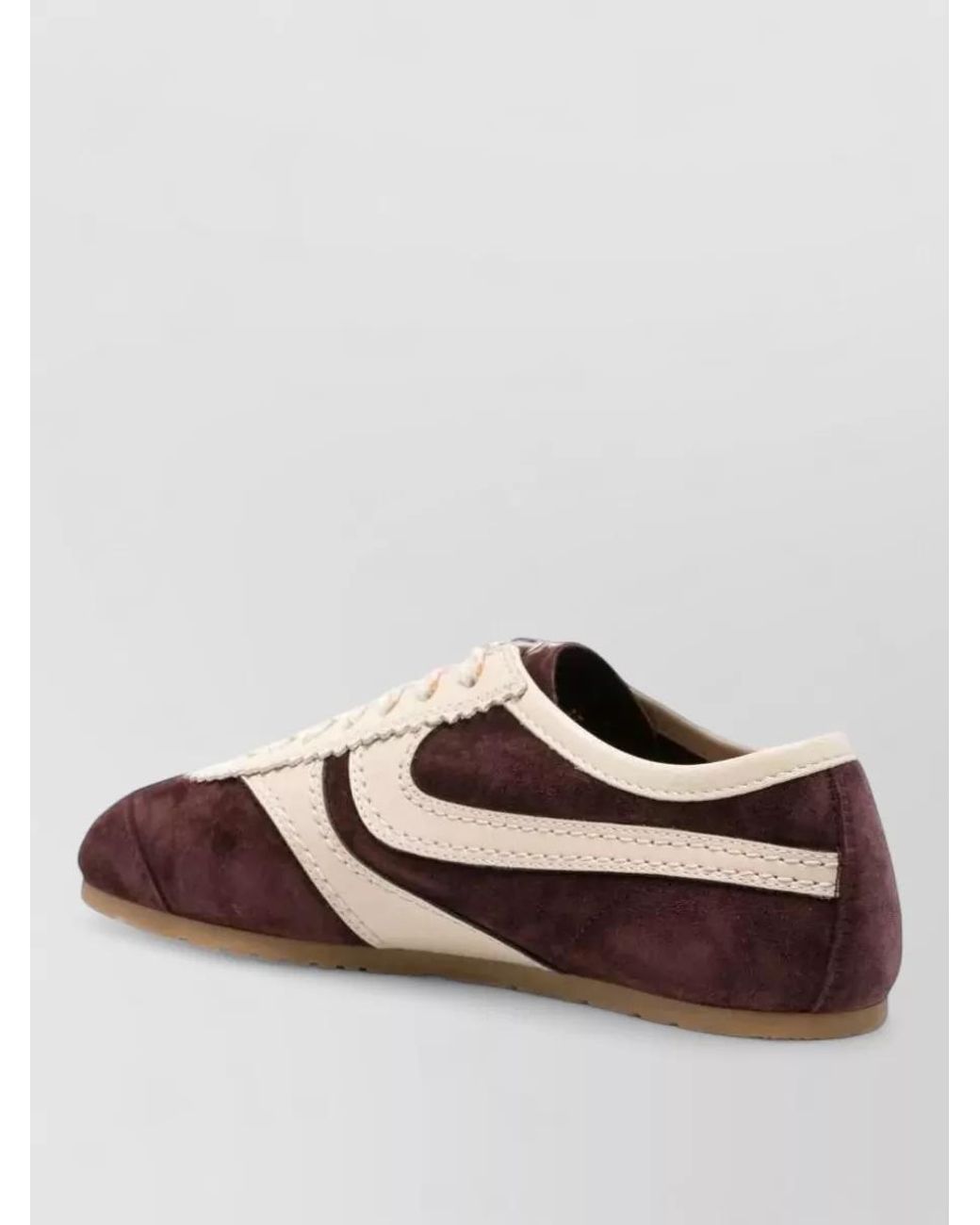 Dries Van Noten Brown Leather Paneled Low-Top Sneakers