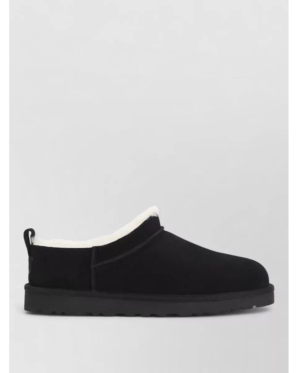 Ugg Black Suede Leather Classic Micro Slippers for men