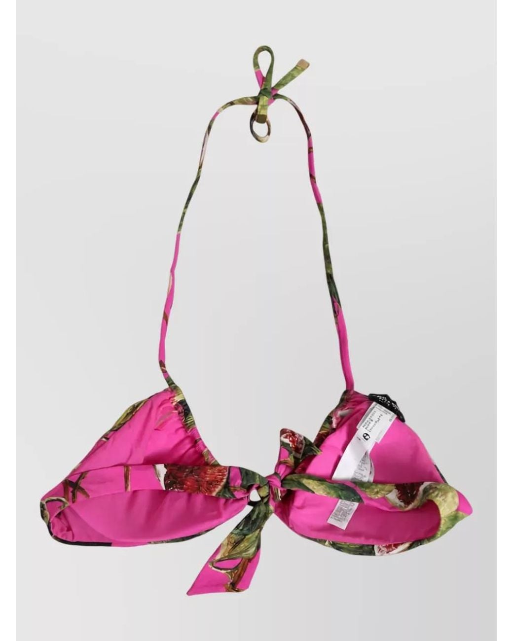 Dolce & Gabbana Pink Printed Bikini Top