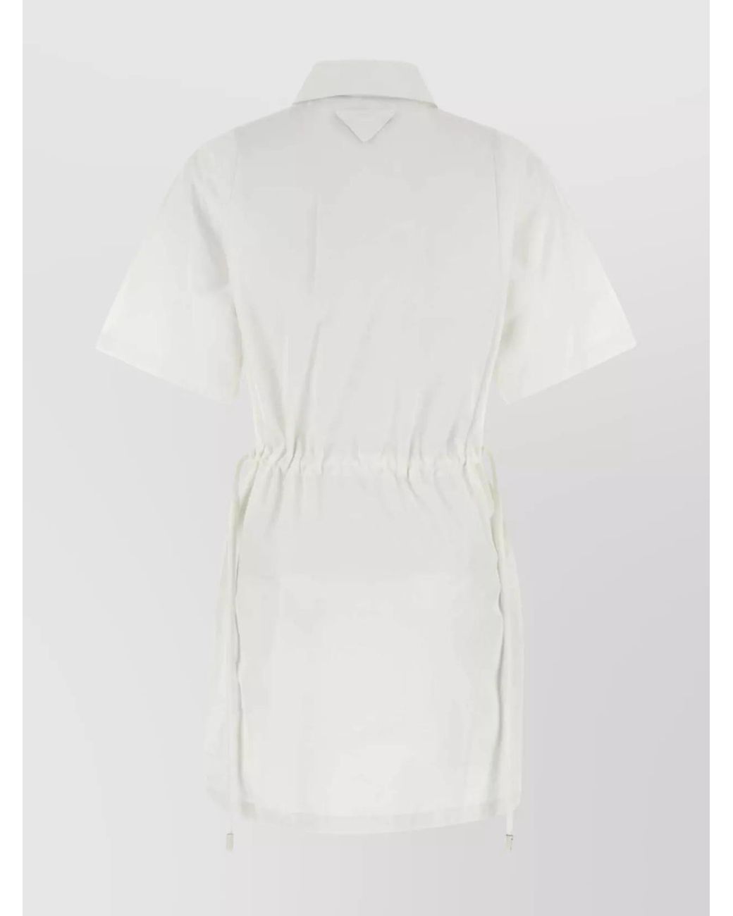 Prada White Cotton Shirt Mini Dress