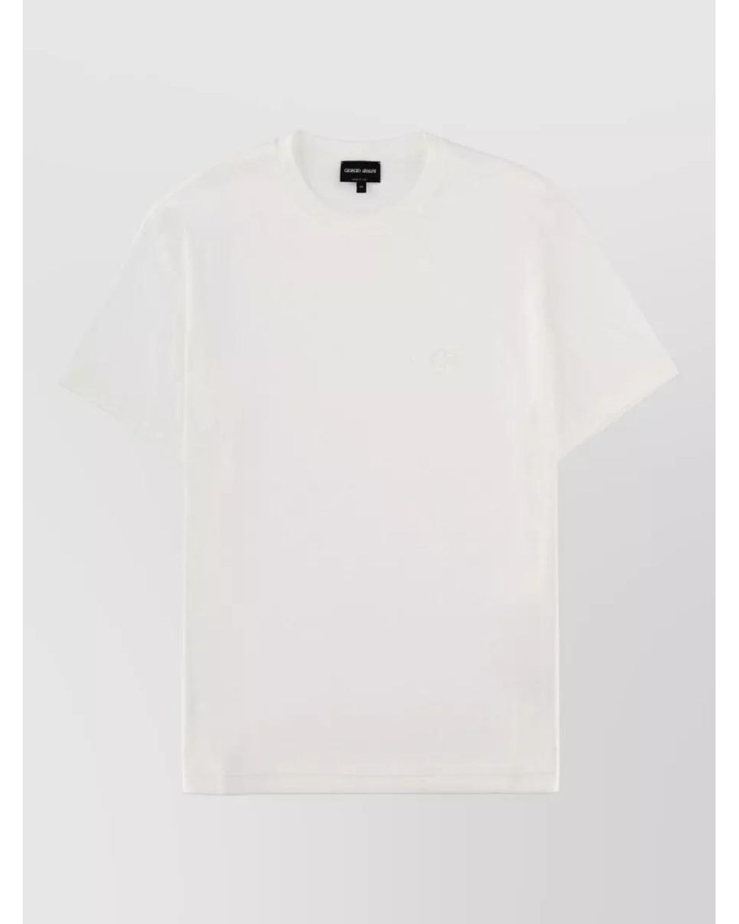 Giorgio Armani White Logo Print T-Shirt for men