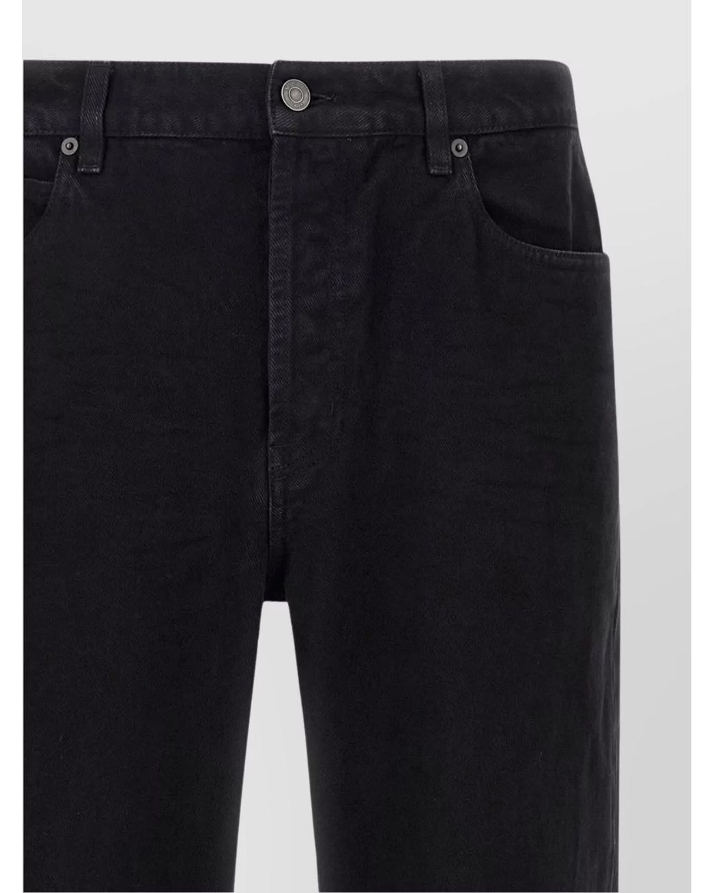 Saint Laurent Black Denim Straight-Leg Jeans for men