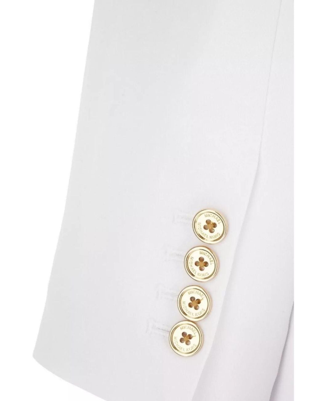 Michael Kors White Double-Breasted Blazer