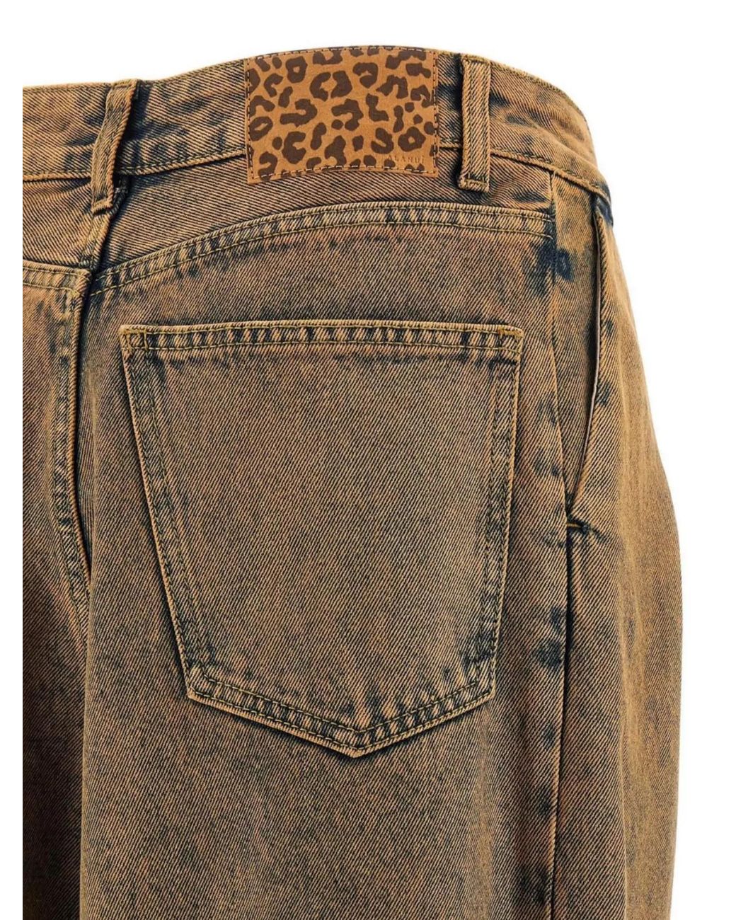 Alanui Natural Denim Wide-Leg Trousers