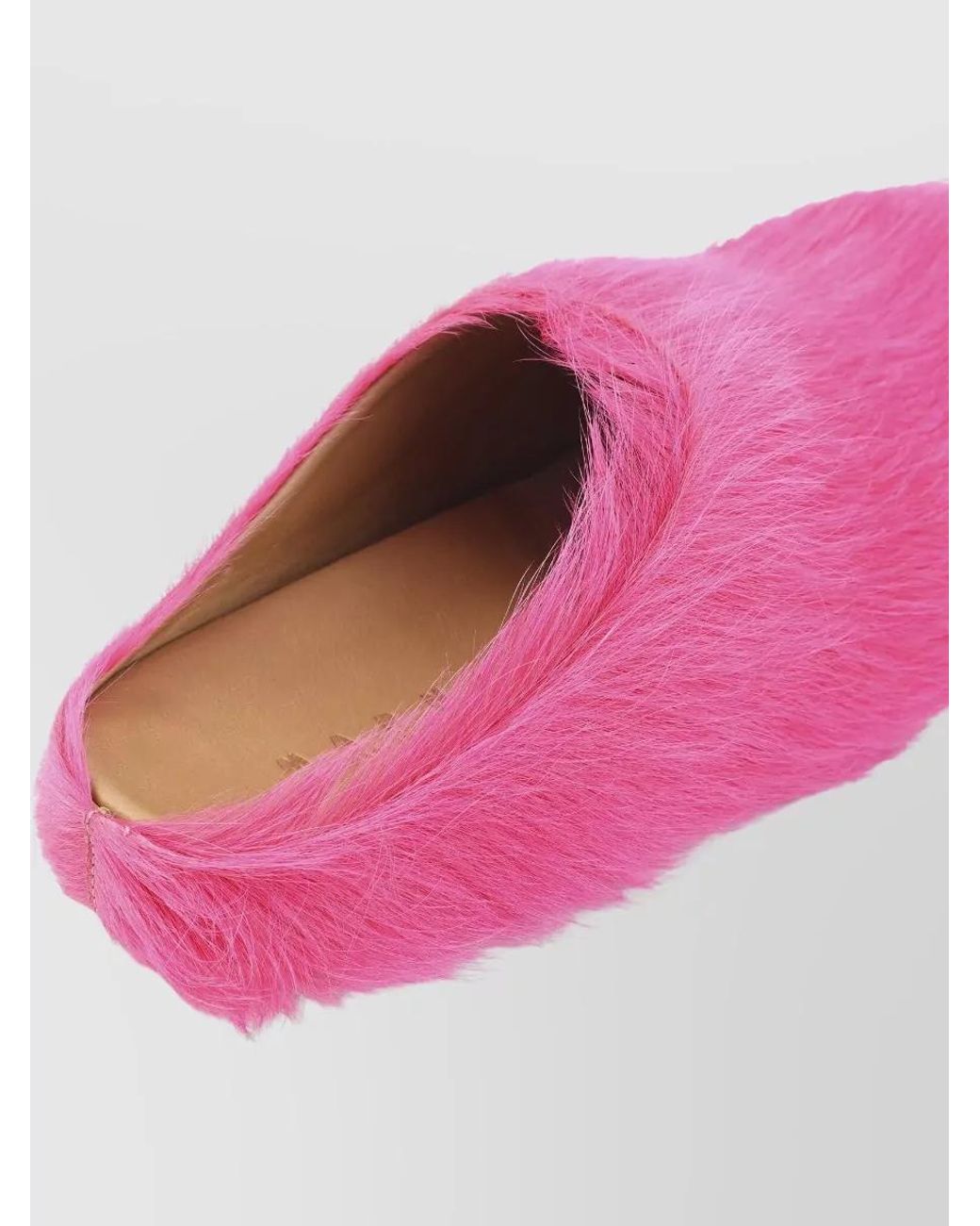 Marni Pink Calf Hair Slippers