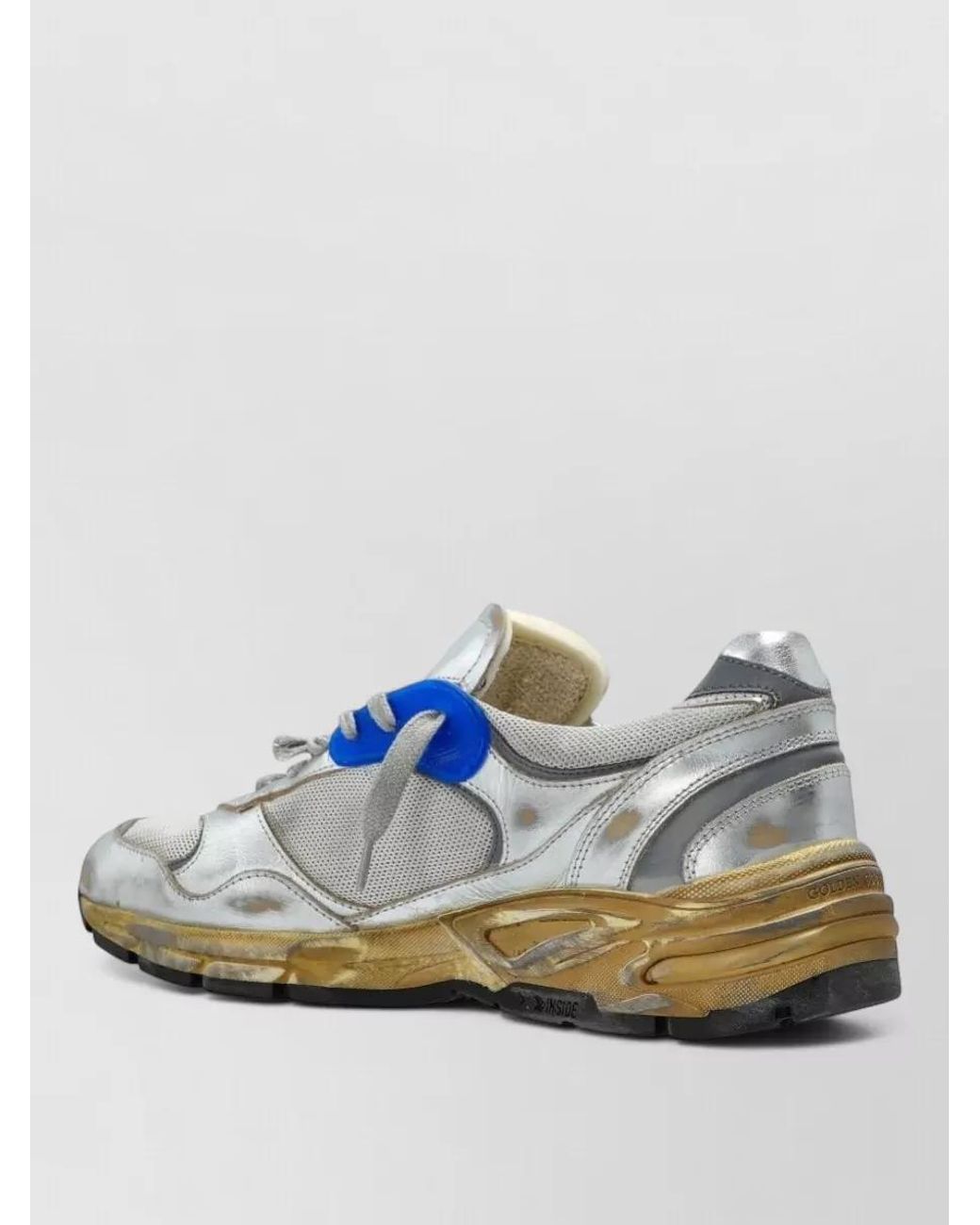 Golden Goose Deluxe Brand Blue Leather Low-Top Sneakers for men