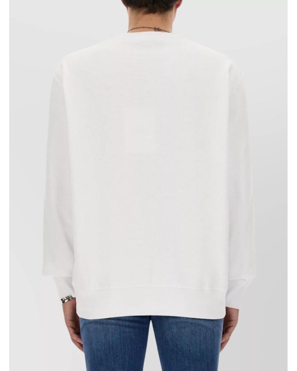 McQueen White Skull Cotton Sweatshirt for men