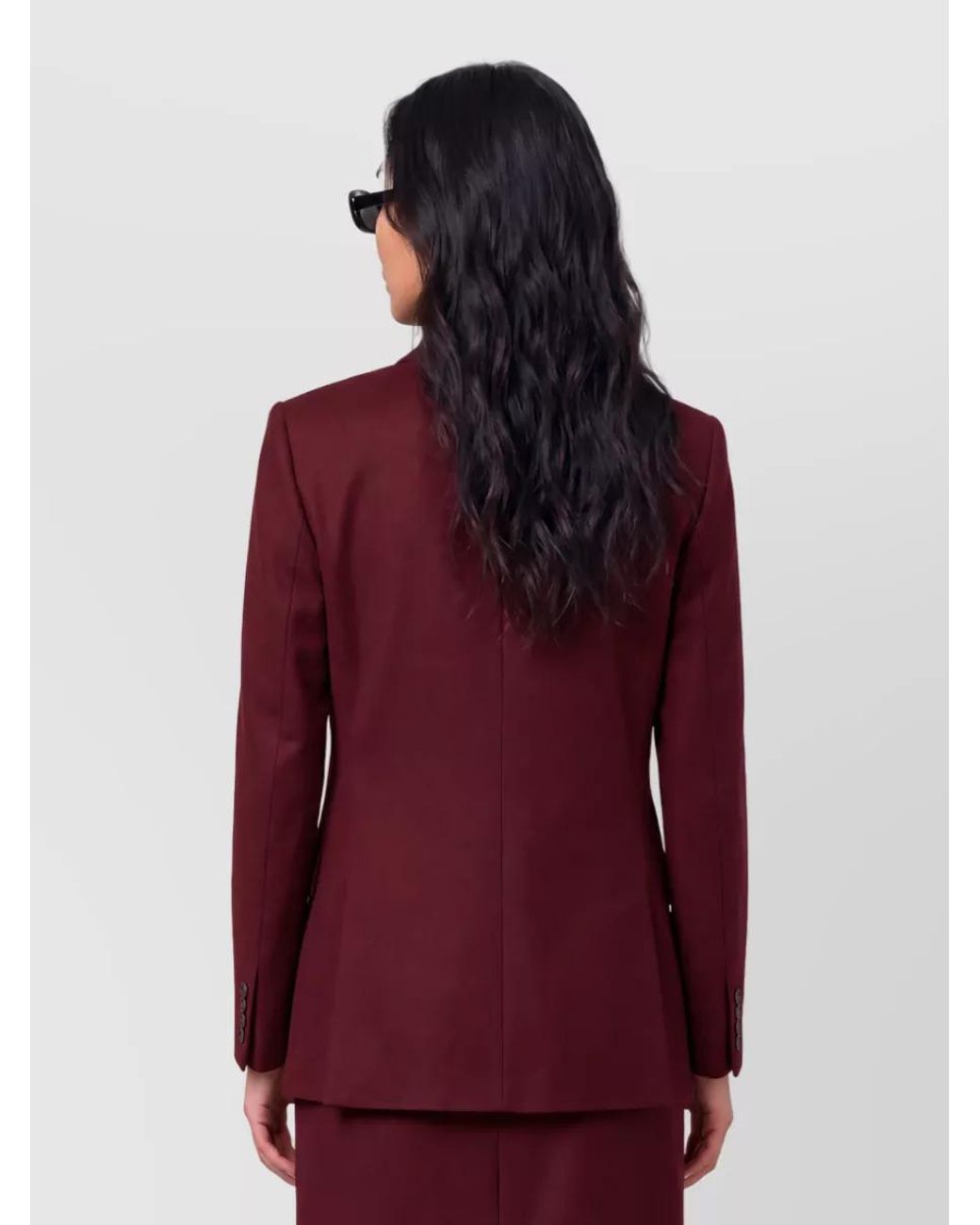 Max Mara Red Wool Double-Breasted Jacket