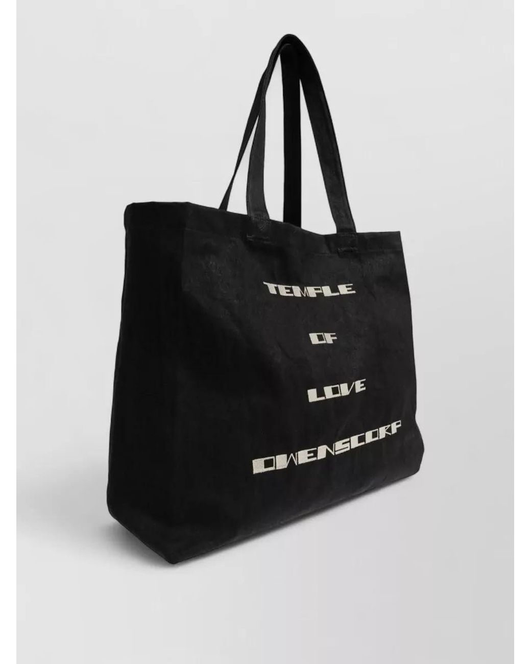 Rick Owens Black Shopper Pod Tote Bag