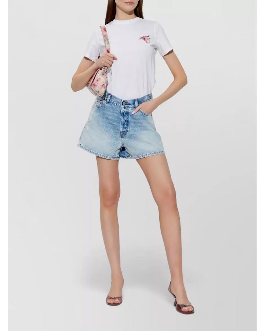 DIESEL White Cotton T-Shirt