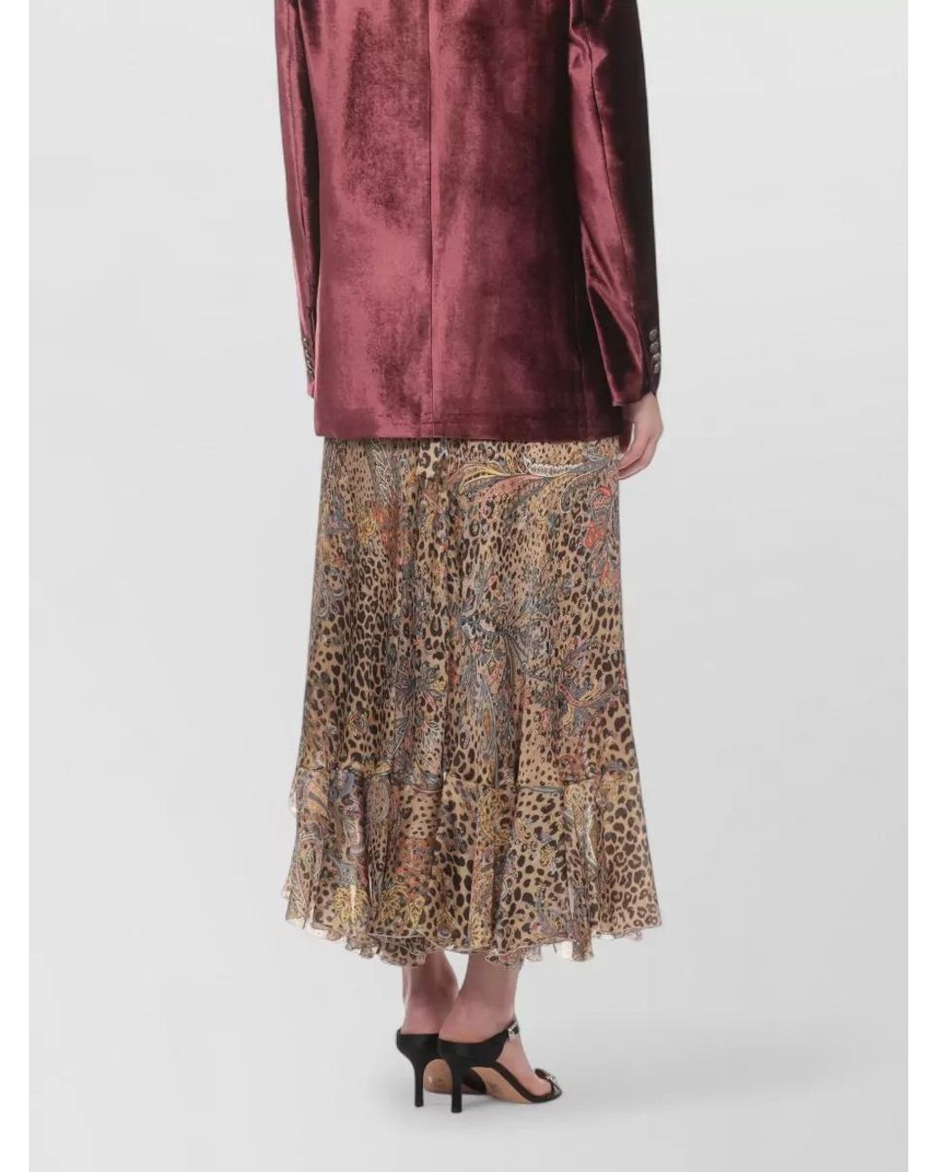Etro Purple Silk-Blend Velvet Single-Breasted Blazer
