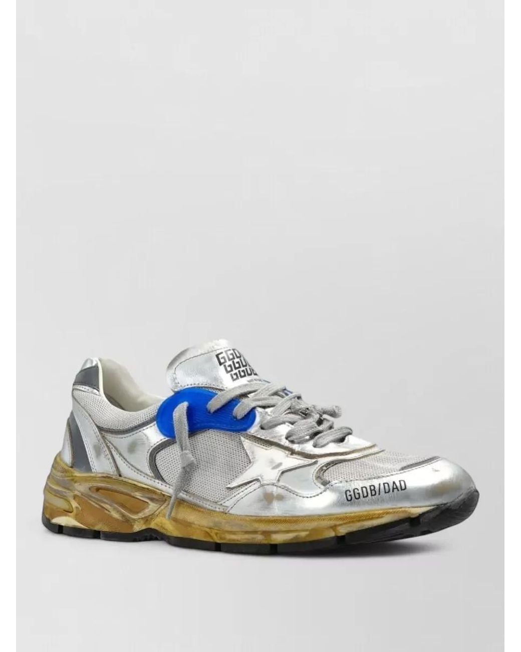 Golden Goose Deluxe Brand Blue Leather Low-Top Sneakers for men