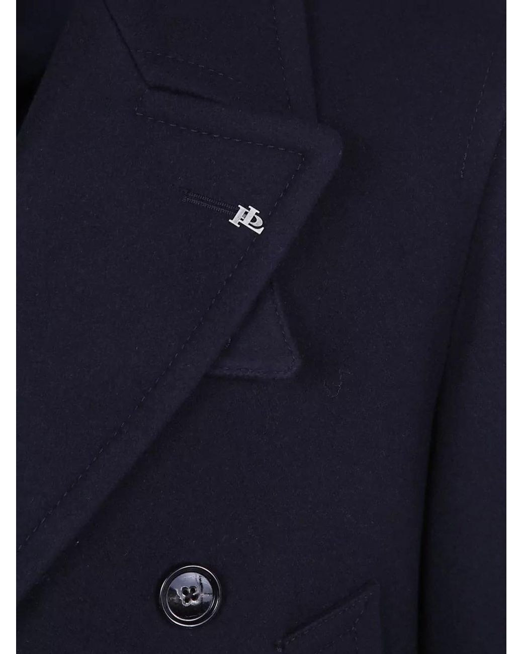 Tagliatore Blue Cashmere Wool Coat for men