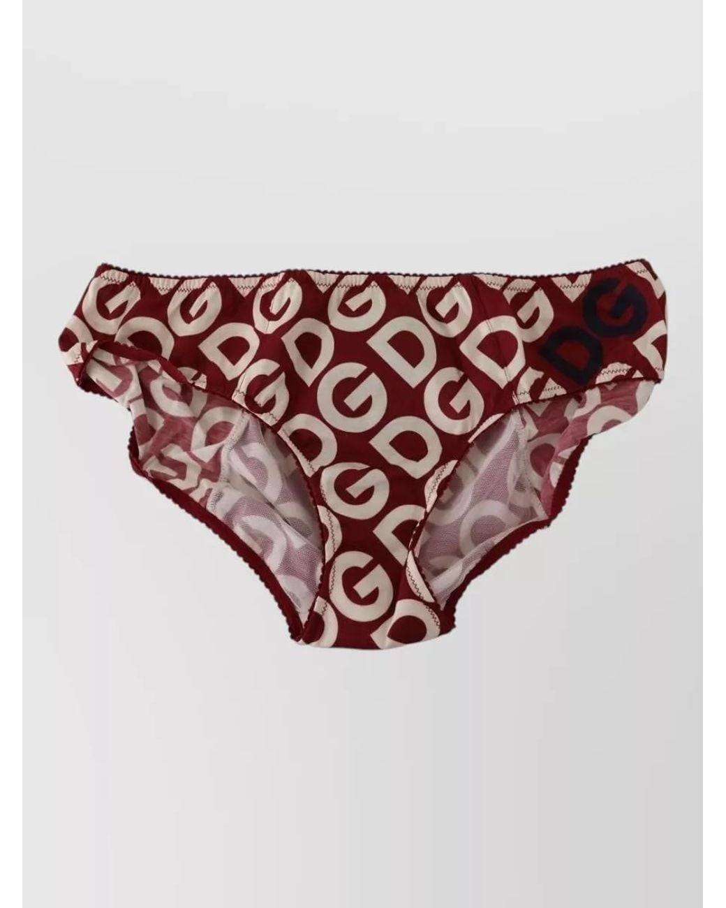 Dolce & Gabbana Pink Silk Zebra Print Lace Trim Briefs