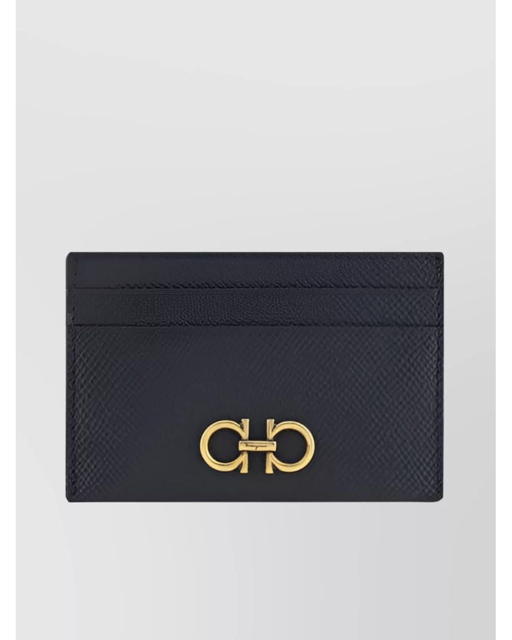 Ferragamo Blue Leather Card Holder