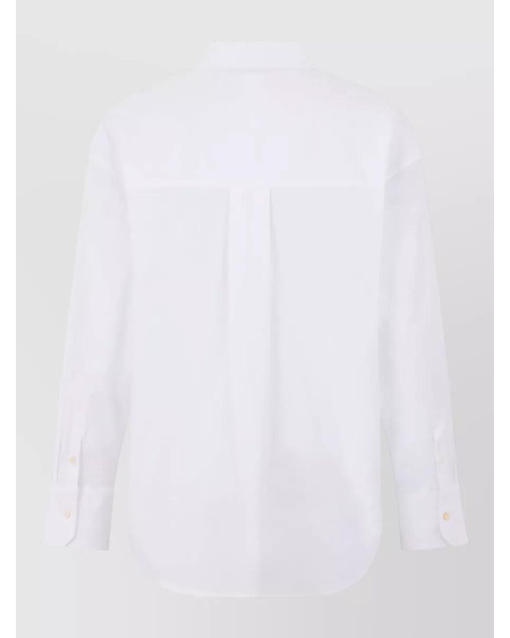 Max Mara White Cotton Long-Sleeve Shirt