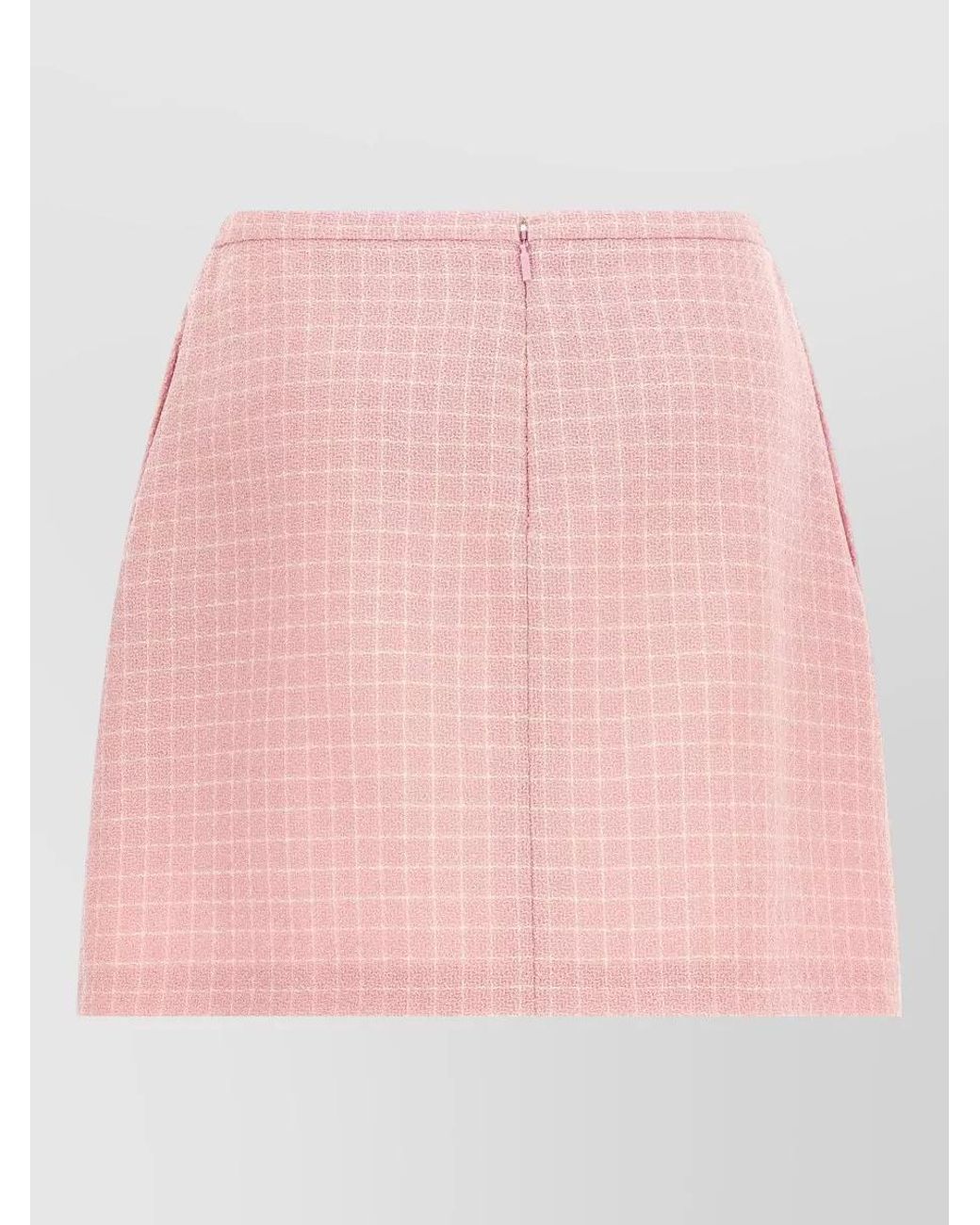Versace Medusa 95 Skirt Check Pattern Buttons in Pink | Lyst UK