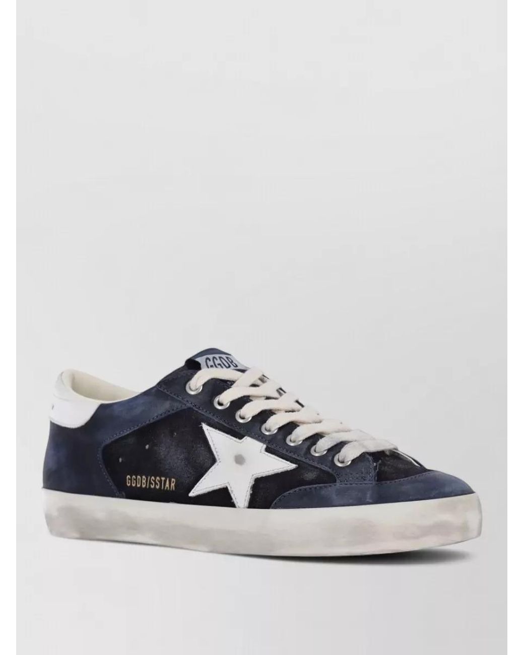Golden Goose Deluxe Brand Blue Leather Low-Top Sneakers for men
