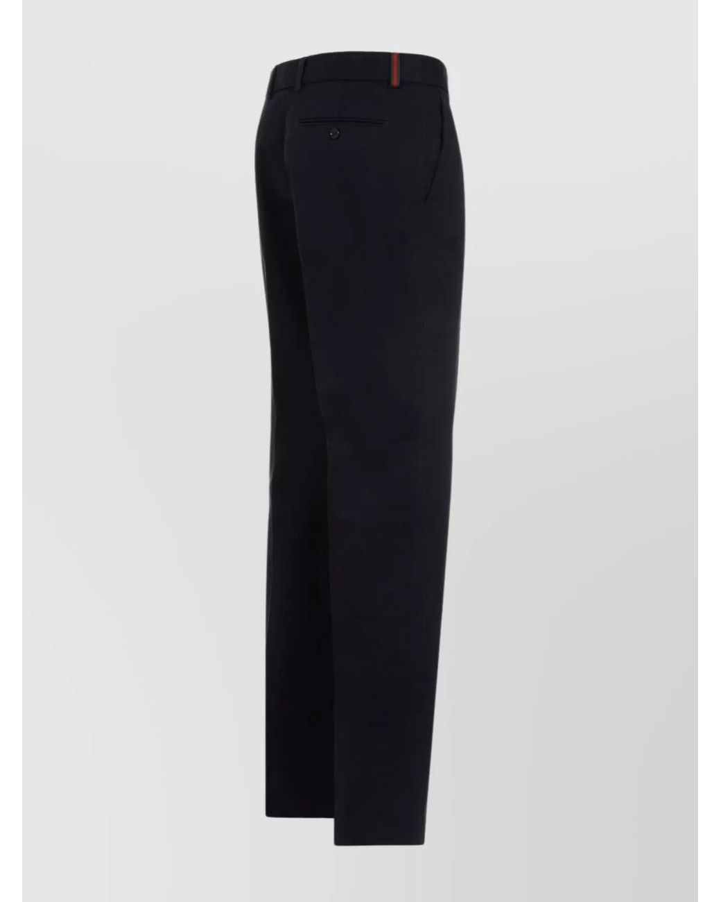 Gucci Blue Cotton Straight-Leg Chino Trousers for men