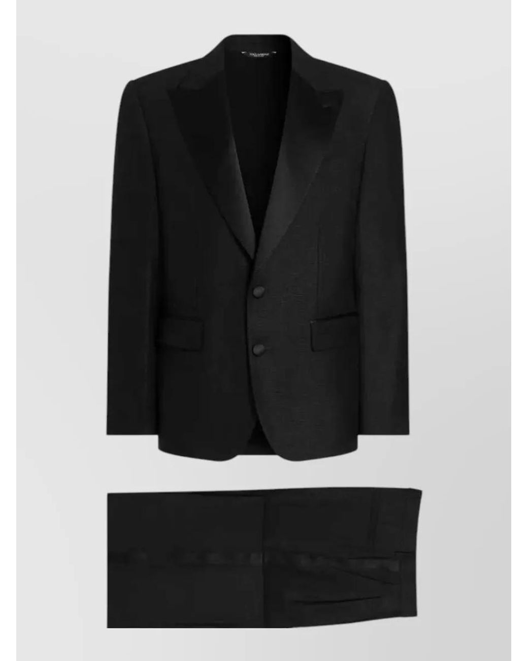 Dolce & Gabbana Black Silk Linen Two Piece Tuxedo for men