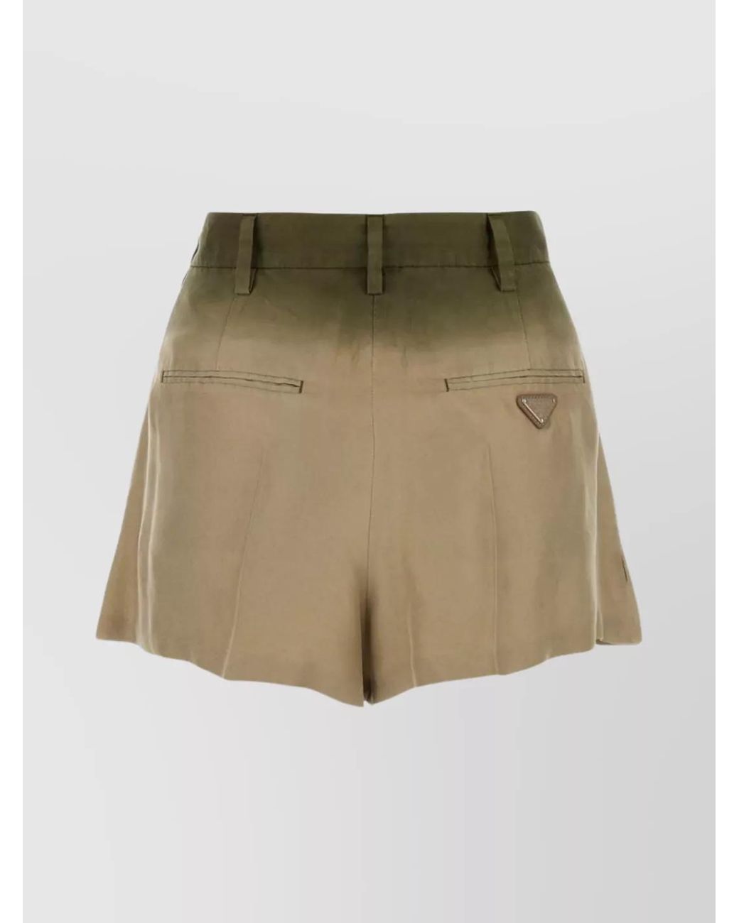 Prada Green Silk Shorts
