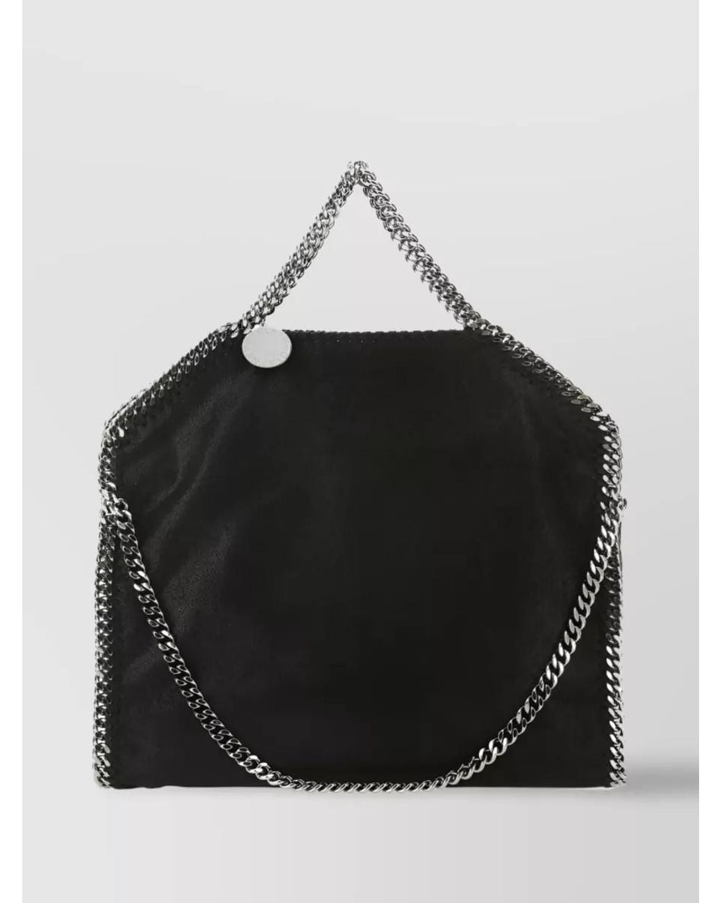 Stella McCartney Black Falabella Fold Over Tote Bag
